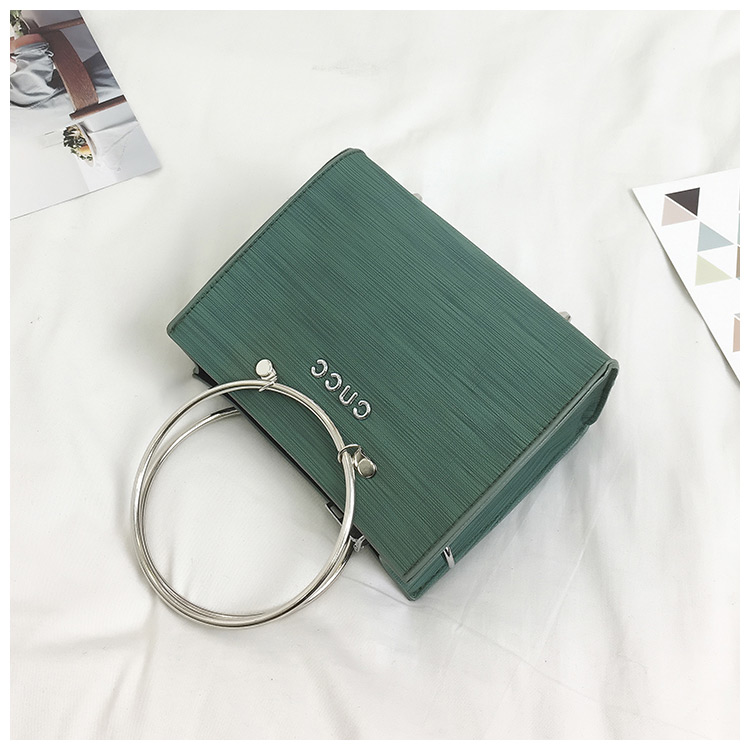 Fashion Dark Green Circular Ring Decorated Shoulder Bag(2pcs),Handbags