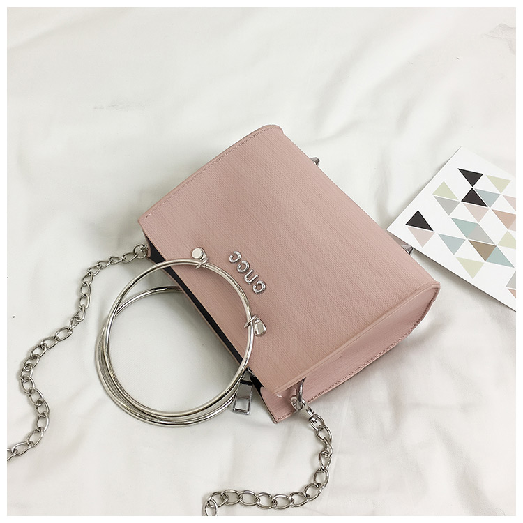 Fashion Pink Circular Ring Decorated Shoulder Bag(2pcs),Handbags