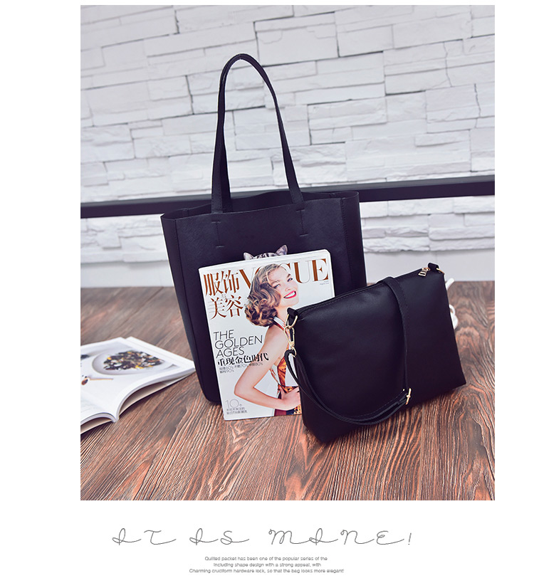 Fashion Black Cat Pattern Decorated Handbag(2pcs),Messenger bags