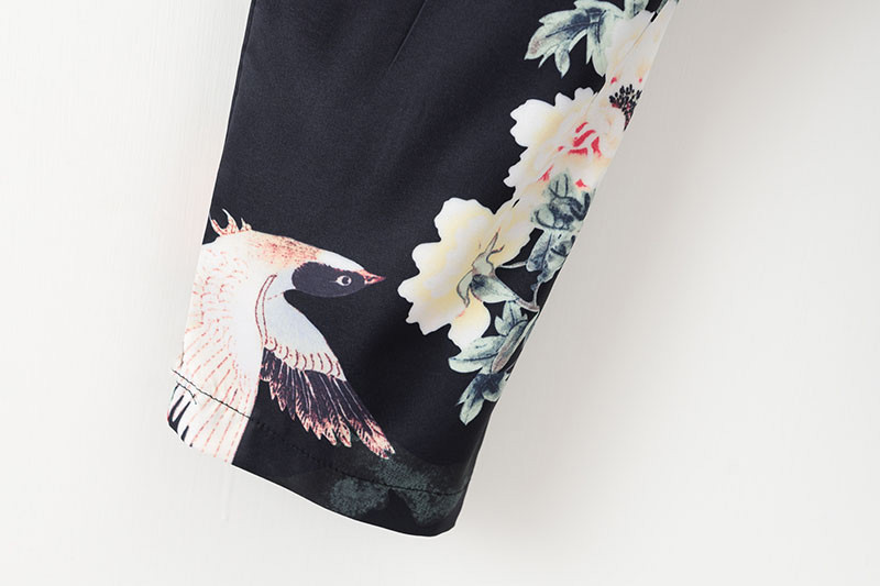 Fashion Multi-color Bird Shape Decorated Pants,Pants