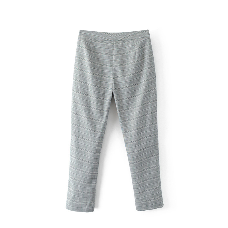 Vintage Gray Pure Decorated Pants,Pants