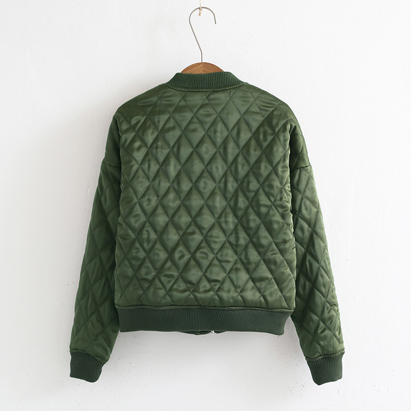 Fashion Army Green Letter Decorated Pure Color Jacket,Coat-Jacket