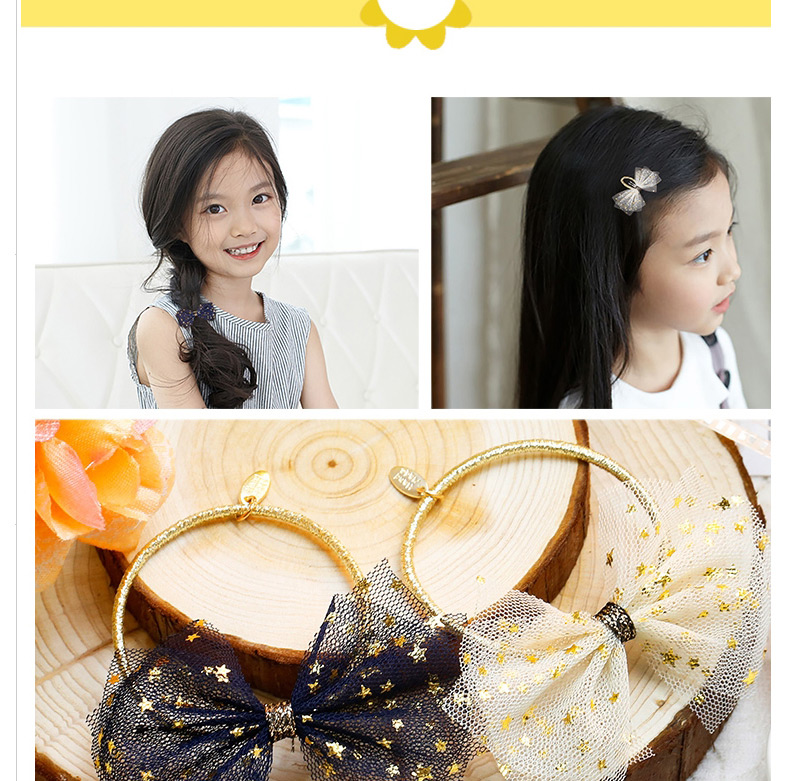 Sweet Navy Bowknot Shape Decorated Hairpin,Kids Accessories