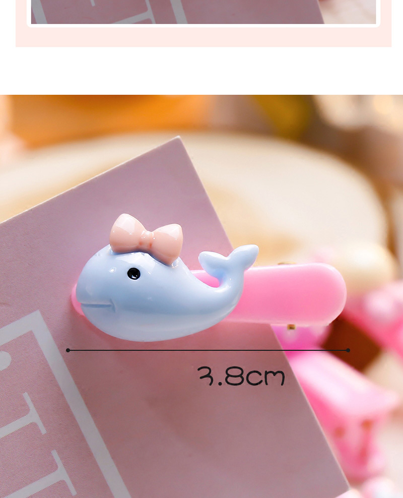 Lovely Blue+pink Small Whale Decorated Hairpin,Kids Accessories
