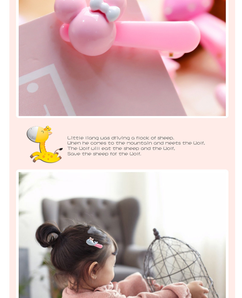 Lovely Yellow+pink Cartoon Deer Decorated Hairpin,Kids Accessories