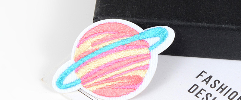 Fashion Pink Embroidered Planet Decorated Brooch,Korean Brooches