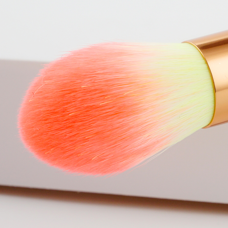 Trendy Orange+yellow Round Shape Decorated Makeup Brush(1pc),Beauty tools