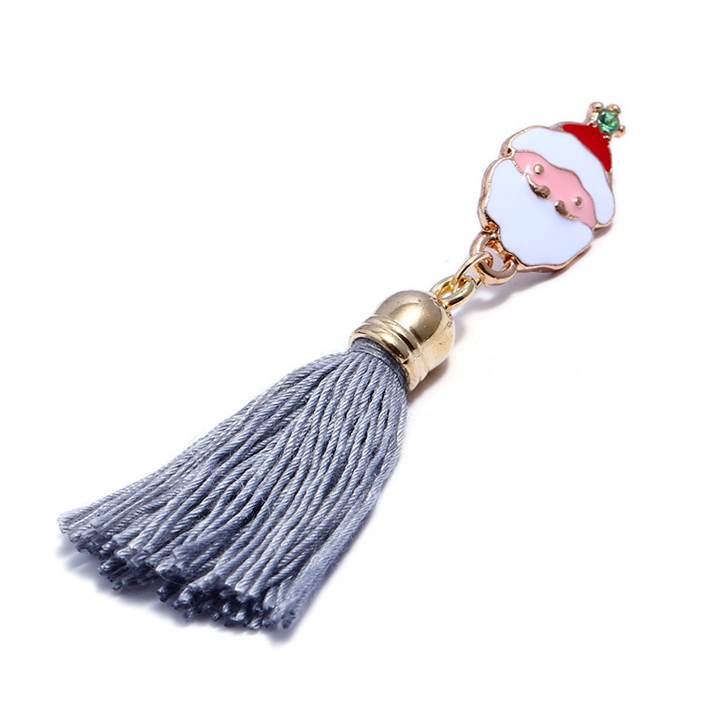 Fashion Gray Santa Claus Decorated Tassel Design Brooch,Korean Brooches