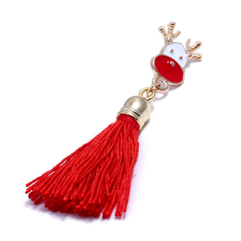 Fashion Red Elk Shape Decorated Tassel Design Brooch,Korean Brooches