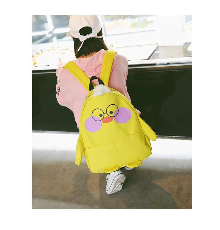 Fashion White Duck Shape Decorated Backpack,Backpack
