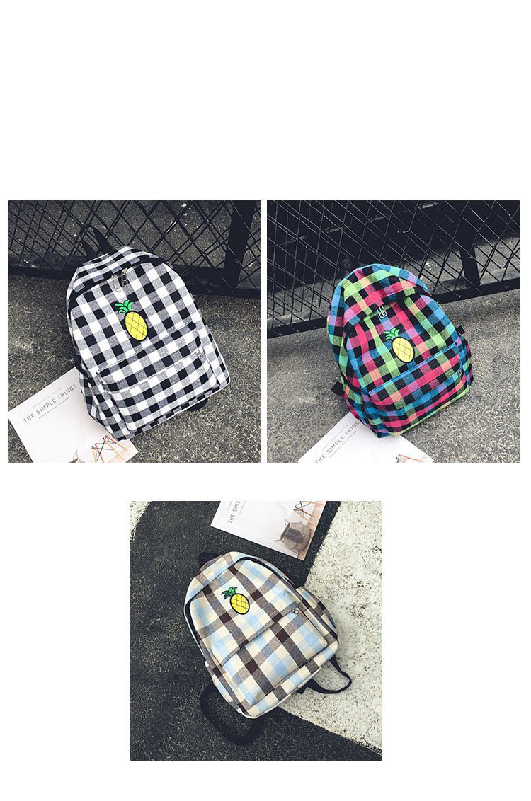 Fashion Muilt-color Pineapple Shape Decorated Backpack,Backpack