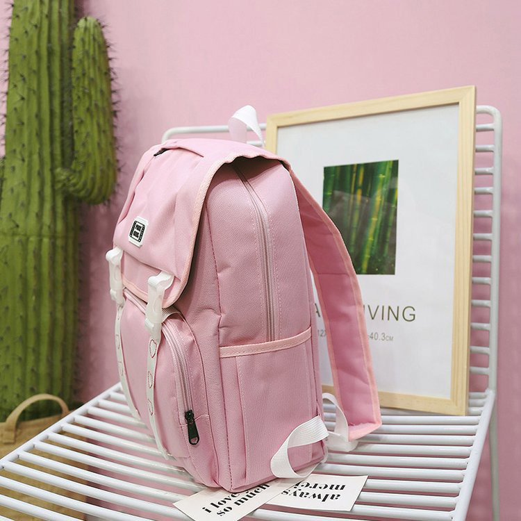 Fashion White Heart Shape Decorated Backpack,Backpack