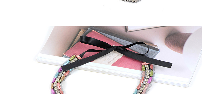 Fashion Multi-color Diamond Decorated Necklace,Thin Scaves