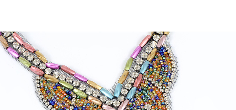 Fashion Multi-color Diamond Decorated Necklace,Thin Scaves