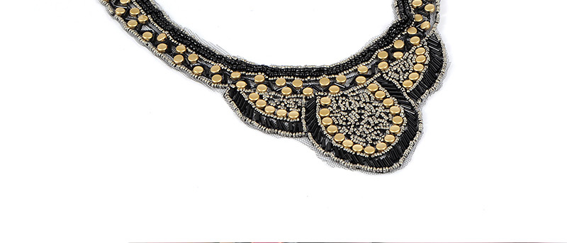 Fashion Black Rivet Decorated Necklace,Thin Scaves