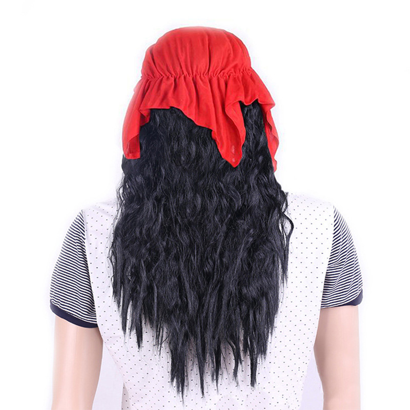 Fashion Red+black Pure Color Decorated Wig,Festival & Party Supplies