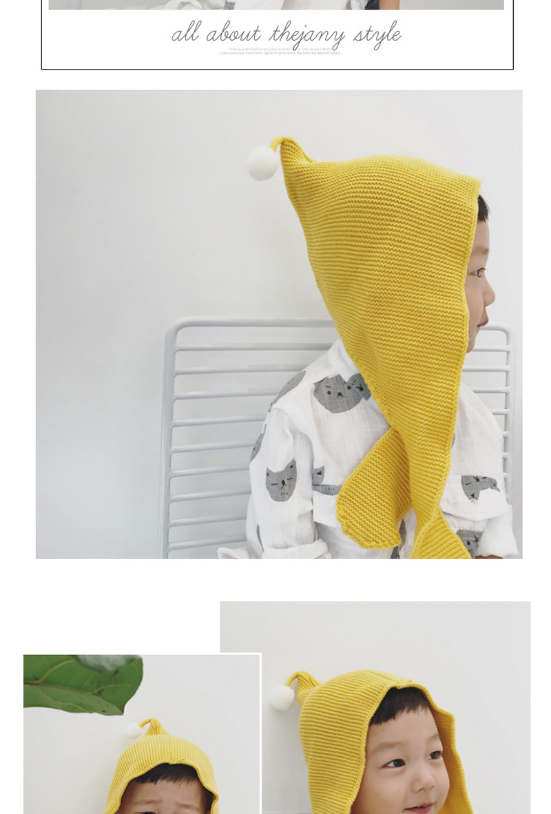 Lovely Yellow Fuzzy Ball Decorated Child Cap(2-4 Years Old),Children