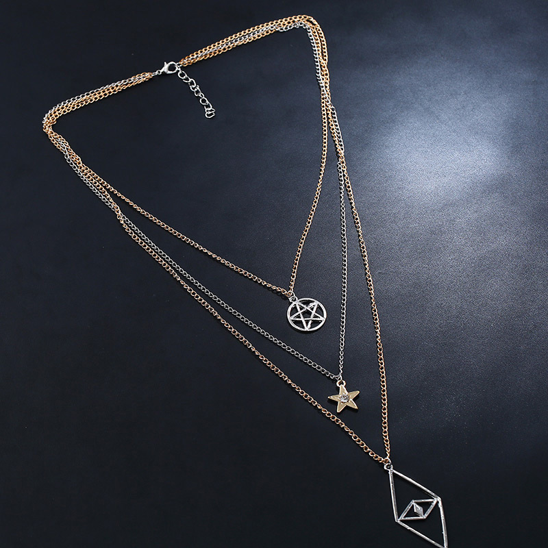 Fashion Gold Color Star Shape Decorated Earrings,Multi Strand Necklaces