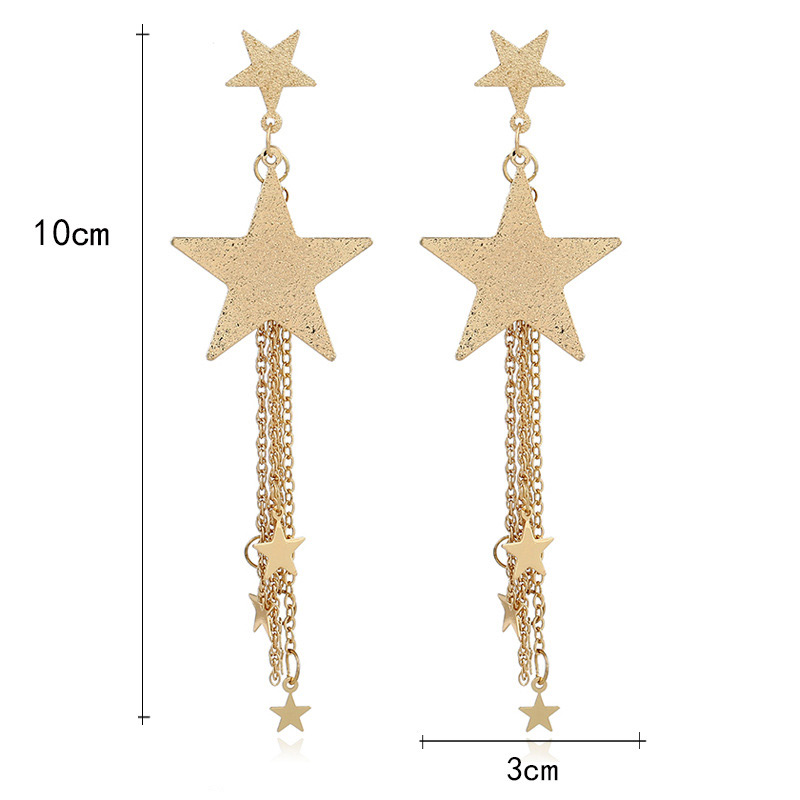 Fashion Gold Color Star Shape Decorated Earrings,Drop Earrings