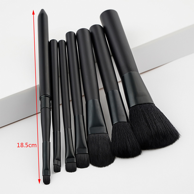 Fashion Black Pure Color Decorated Makeup Brush ( 7 Pcs ),Beauty tools