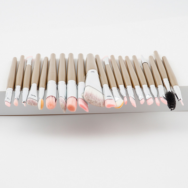 Fashion Brown+silver Color Color Matching Decorated Makeup Brush ( 20 Pcs ),Beauty tools