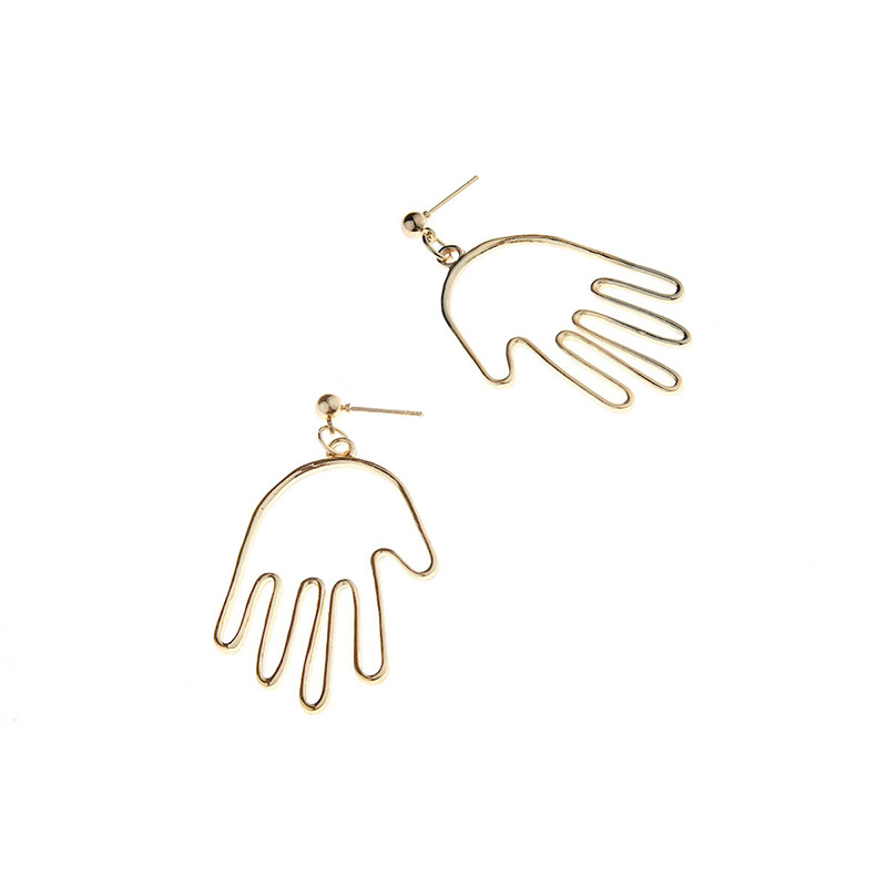 Fashion Gold Color Hand Shape Decorated Earrings,Drop Earrings