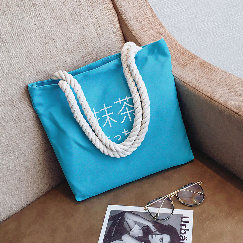 Trendy Light Blue Letter Pattern Decorated Handbag,Messenger bags