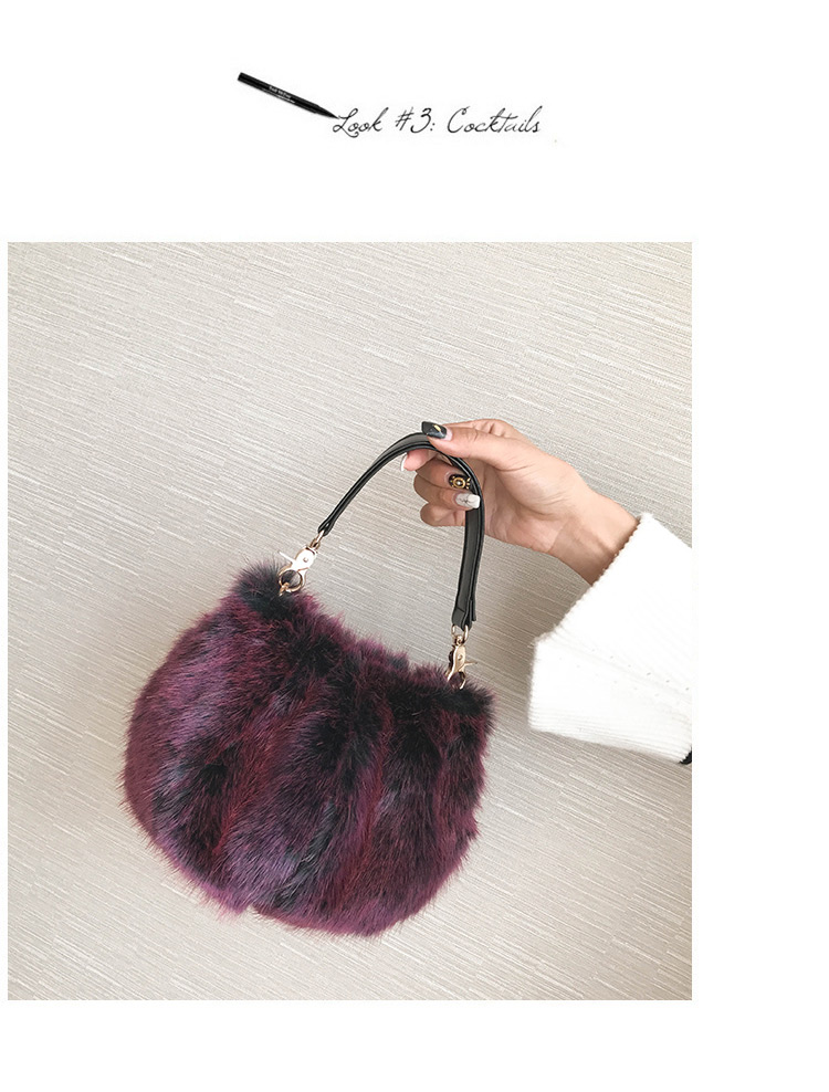 Trendy Purple Pure Color Decorated Simple Handbag,Handbags