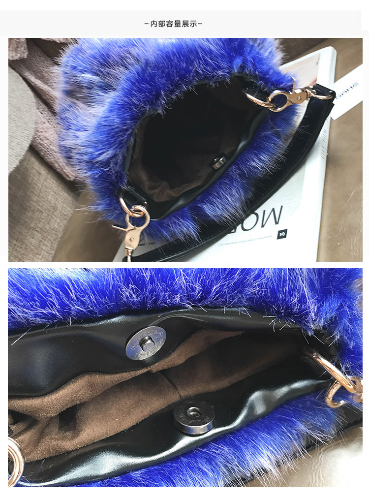 Trendy Sapphire Blue Pure Color Decorated Simple Handbag,Handbags