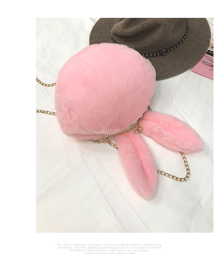 Lovely Pink Rabbit Ear Shape Decorated Shoulder Bag,Shoulder bags
