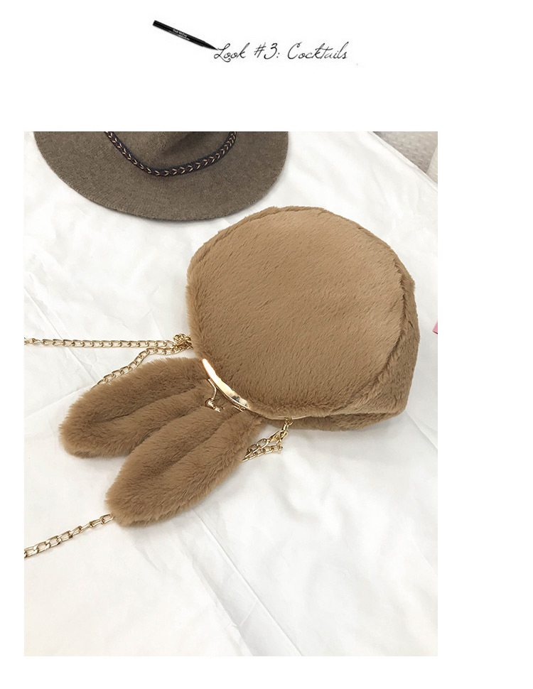 Lovely Khaki Rabbit Ear Shape Decorated Shoulder Bag,Shoulder bags