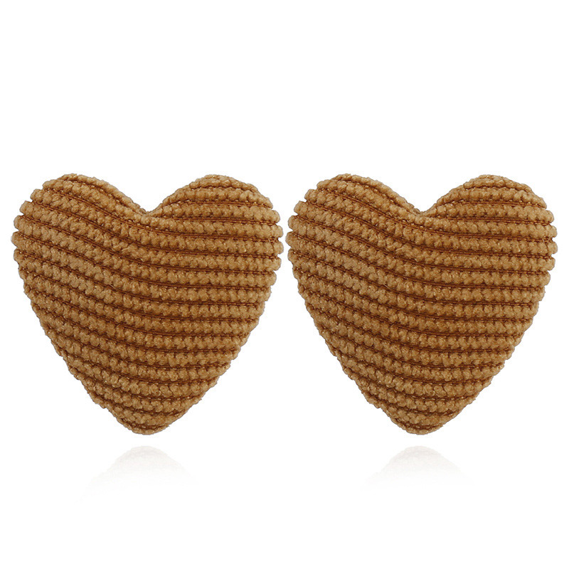 Vintage Navy Heart Shape Decorated Earrings,Stud Earrings