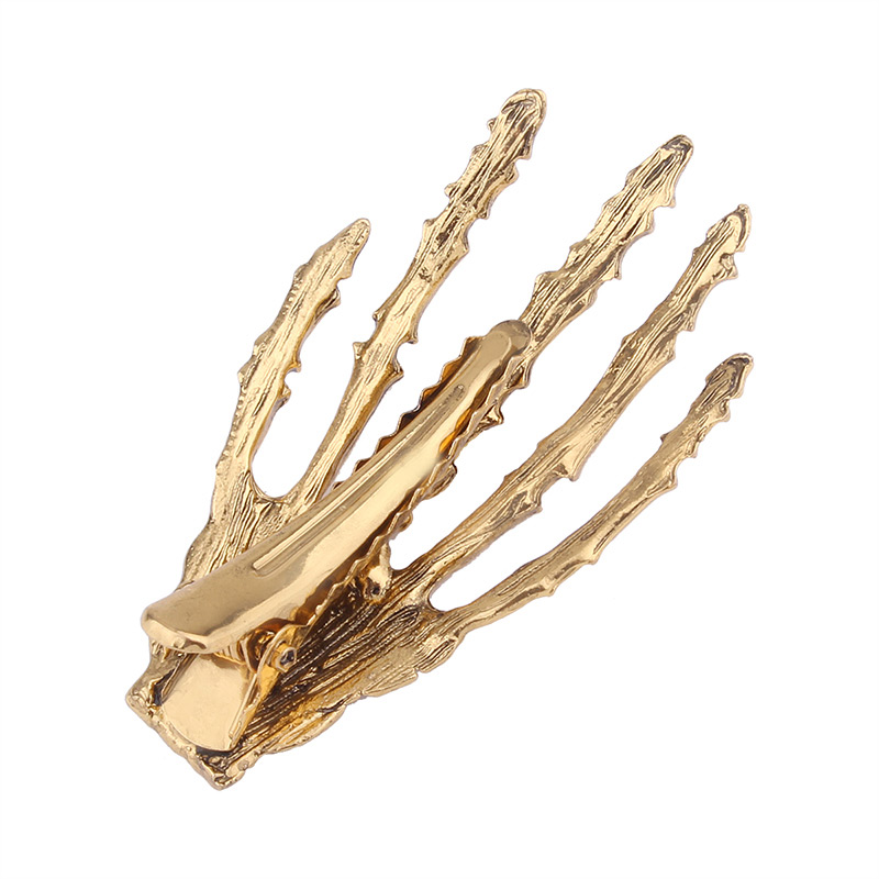 Fashion Antique Gold Hand Bone Shape Decorated Pure Color Hairpin,Hairpins