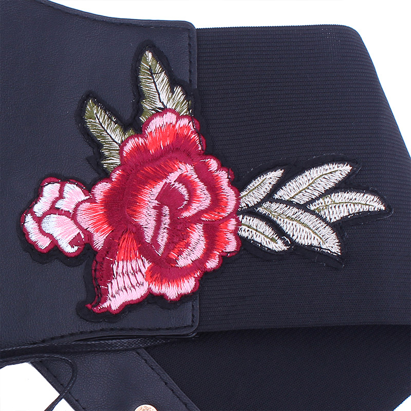 Fashion Black Embroidery Flower Decorated Body Chain,Body Piercing Jewelry