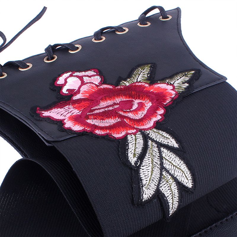 Fashion Black Embroidery Flower Decorated Body Chain,Body Piercing Jewelry