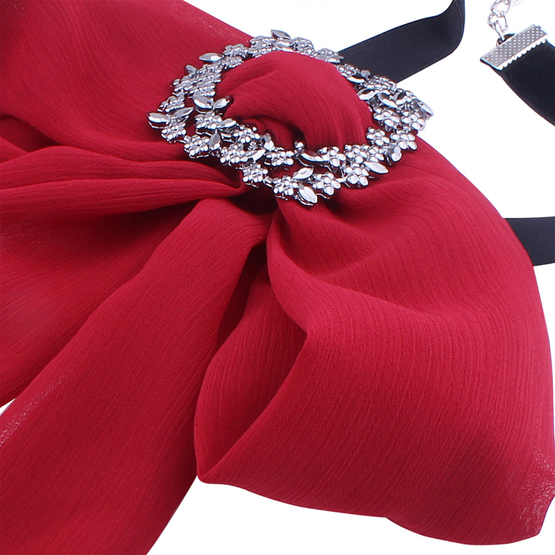 Fashion Red Bowknot&diamond Decorated Choker,Chokers