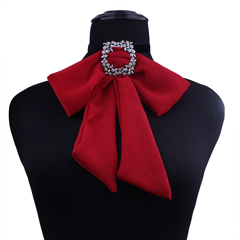 Fashion Red Bowknot&diamond Decorated Choker,Chokers