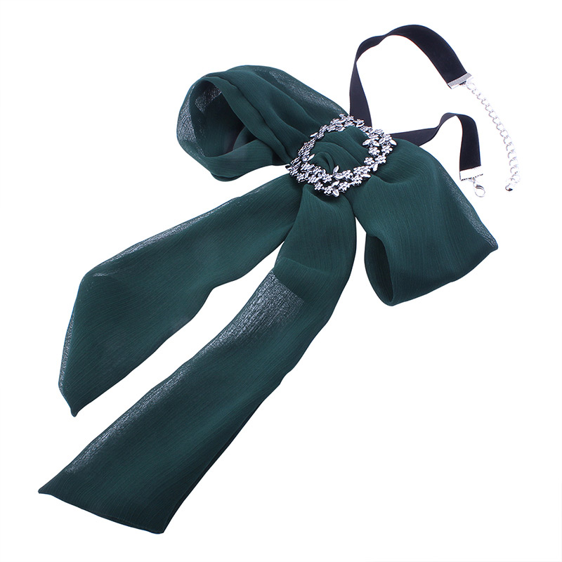 Fashion Green Bowknot&diamond Decorated Choker,Chokers