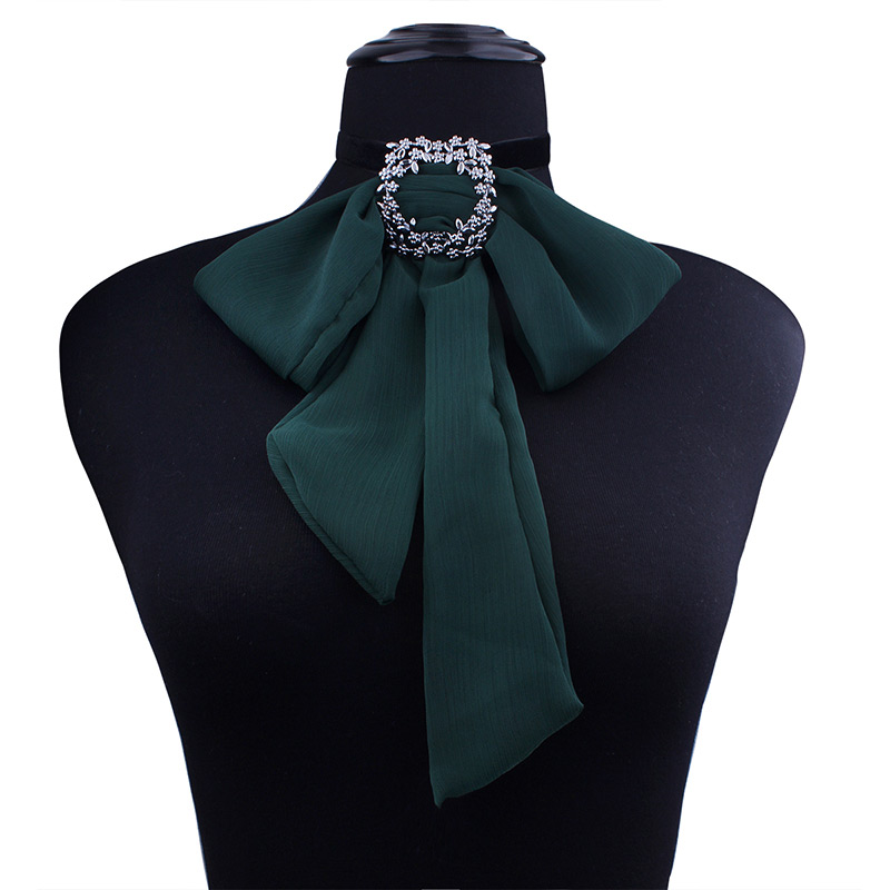 Fashion Green Bowknot&diamond Decorated Choker,Chokers