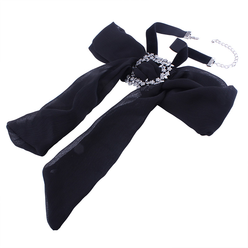 Fashion Black Bowknot&diamond Decorated Choker,Chokers