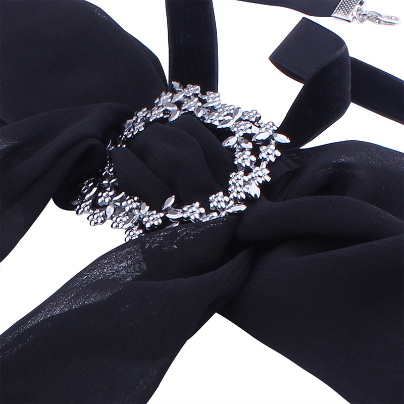 Fashion Black Bowknot&diamond Decorated Choker,Chokers