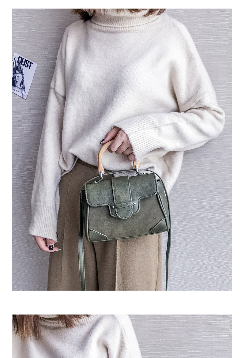 Fashion Green Wooden Handle Design Simple Shoulder Bag,Shoulder bags