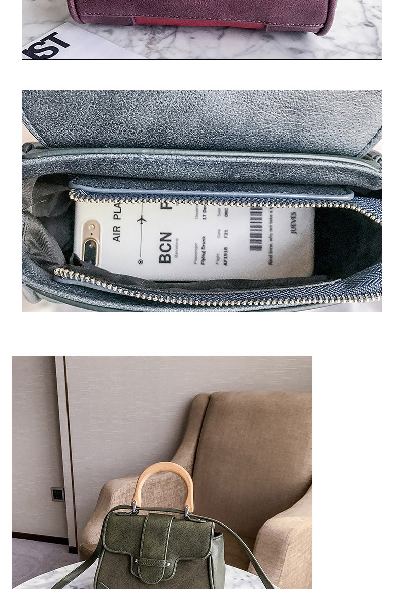 Fashion Green Wooden Handle Design Simple Shoulder Bag,Shoulder bags