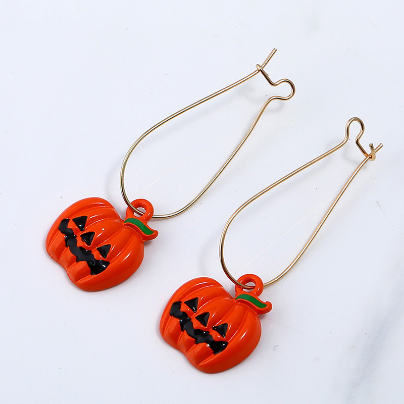 Fashion Orange Pumpkin Pendant Decorated Earrings,Drop Earrings