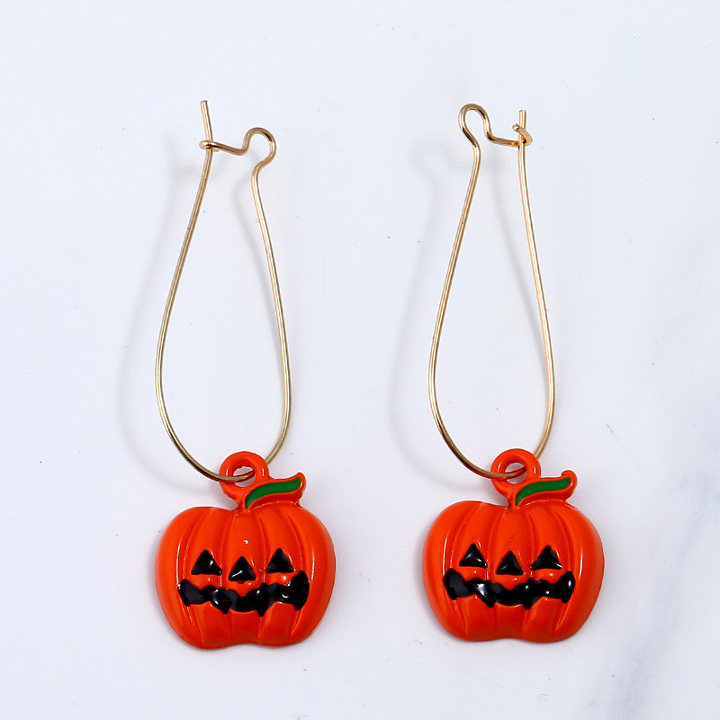 Fashion Orange Pumpkin Pendant Decorated Earrings,Drop Earrings