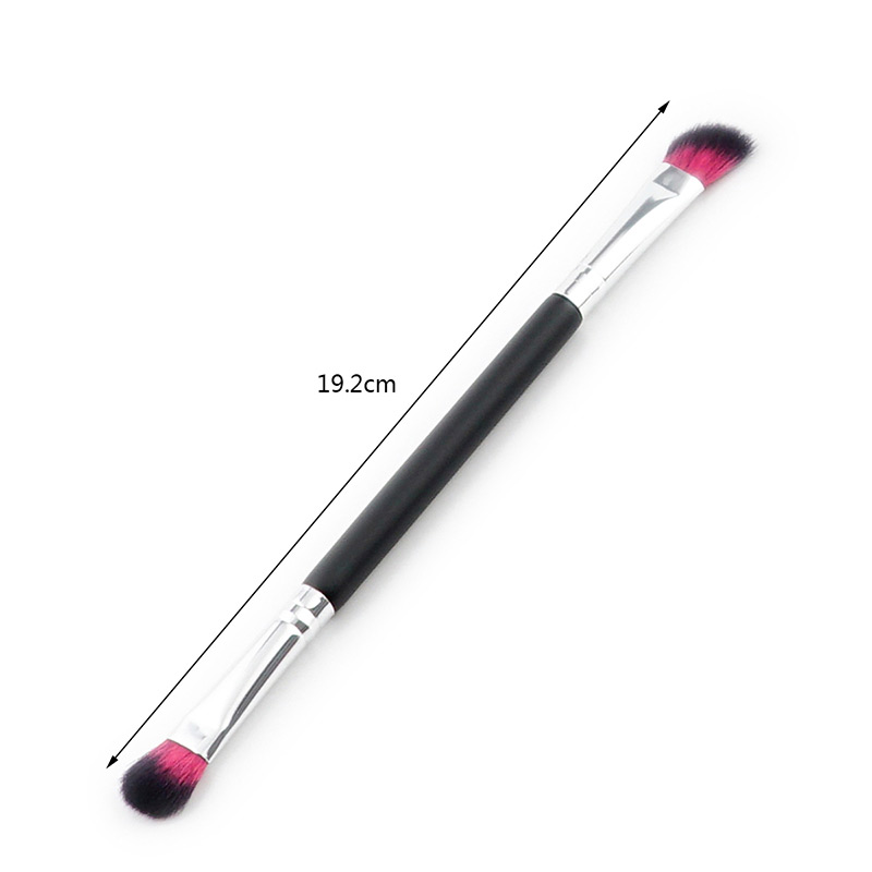 Trendy White+pink Oblique Shape Decorated Eye Shadow Brush(1pc),Beauty tools