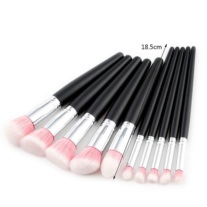 Fashion Red+white Color Matching Design Makeup Brush(10pcs),Beauty tools
