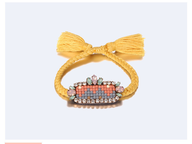 Fashion Yellow Geometric Shape Gemstone Decorated Bracelet,Fashion Bracelets