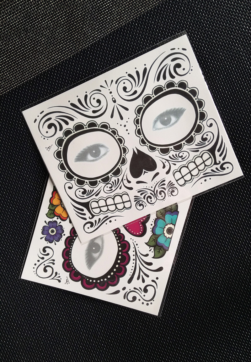 Fashion Color Halloween Face Stickers Waterproof And Environmentally Friendly Tattoo Stickers,Tattoos&body Art