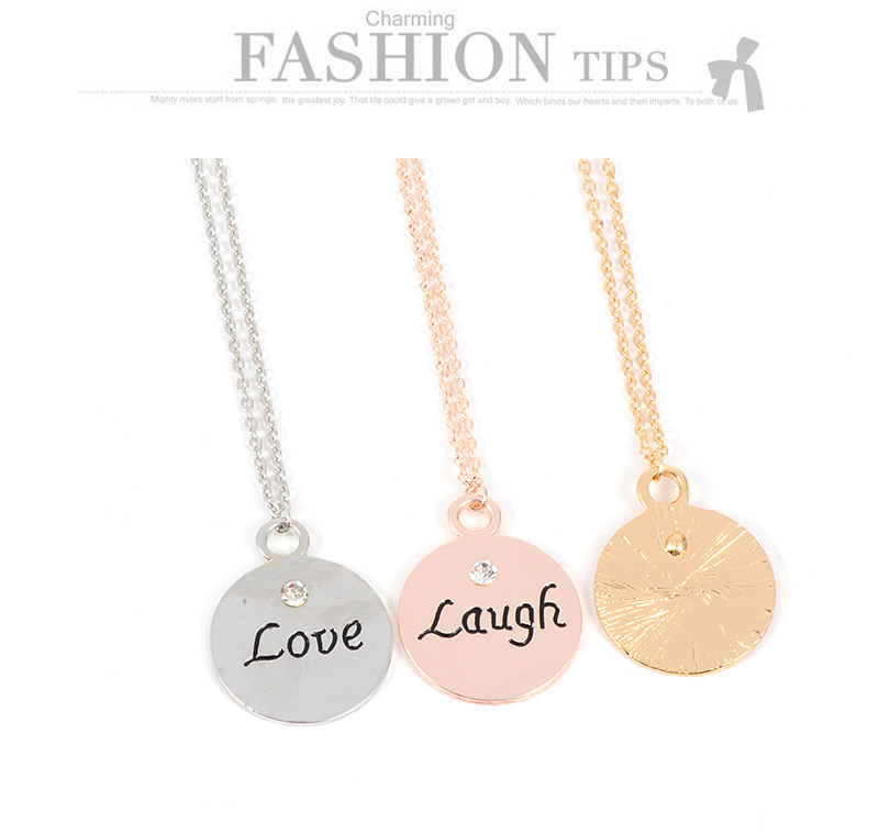 Fashion Gold Color+silver Color Letter Pattern Decorated Necklace ( 3 Pcs ),Pendants